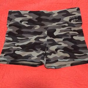 Camo Victoria Secret Lovepink spandex shorts